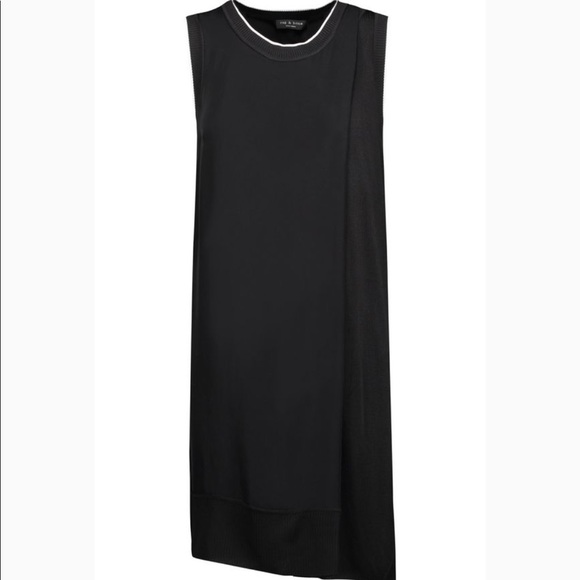 Rag & Bone Abby Sleeveless Crepe Mini Dress Black - Picture 2 of 8